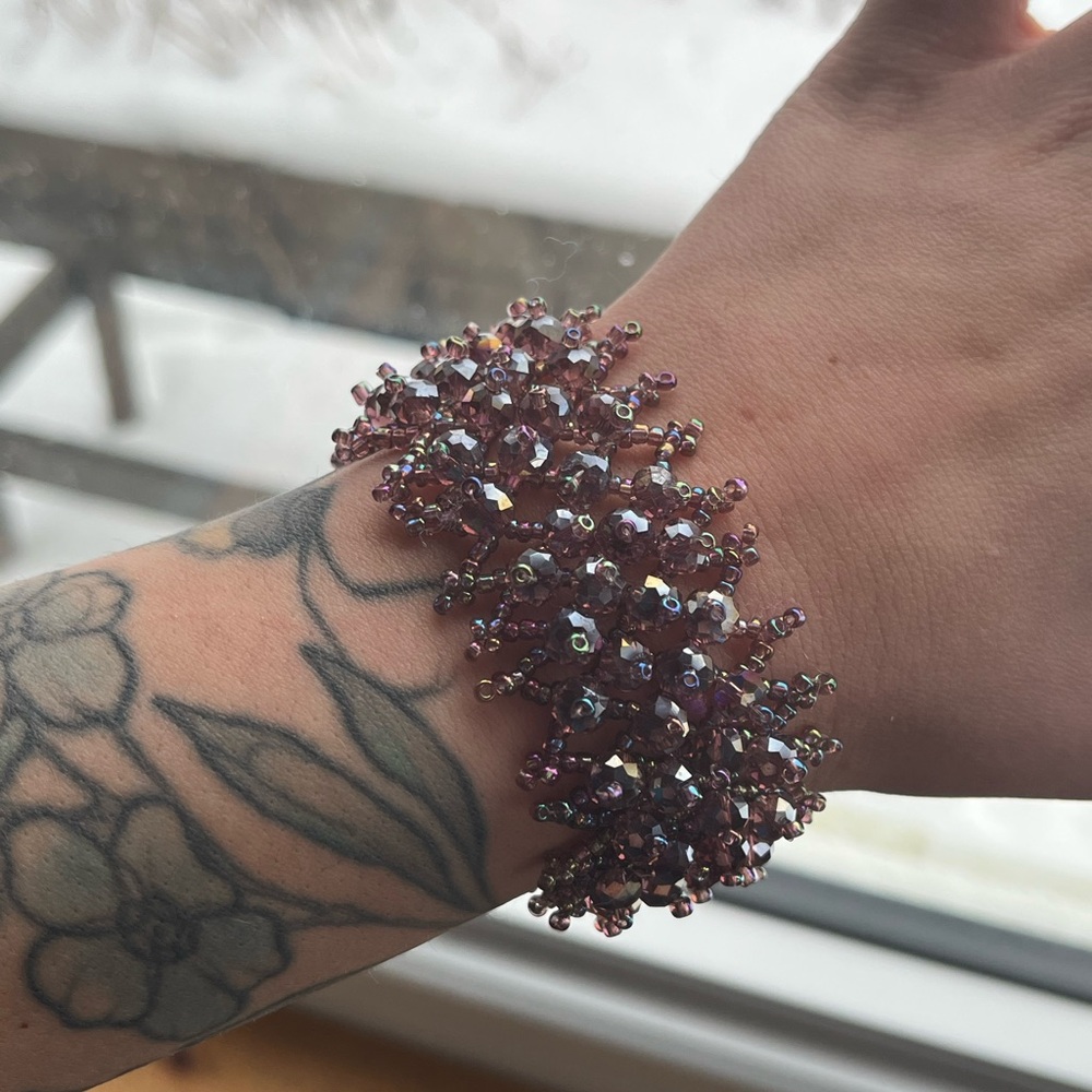 Elegant Purple Beaded Bracelet